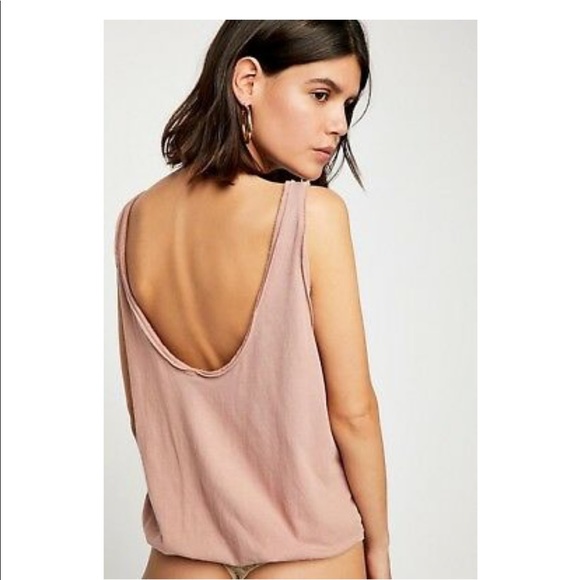 NWT Free People Bodysuit Toasted Mink 100% Cotton - Picture 3 of 3